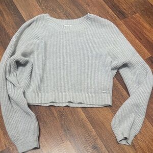 Hollister Light Gray Women's Crew Neck Sweater